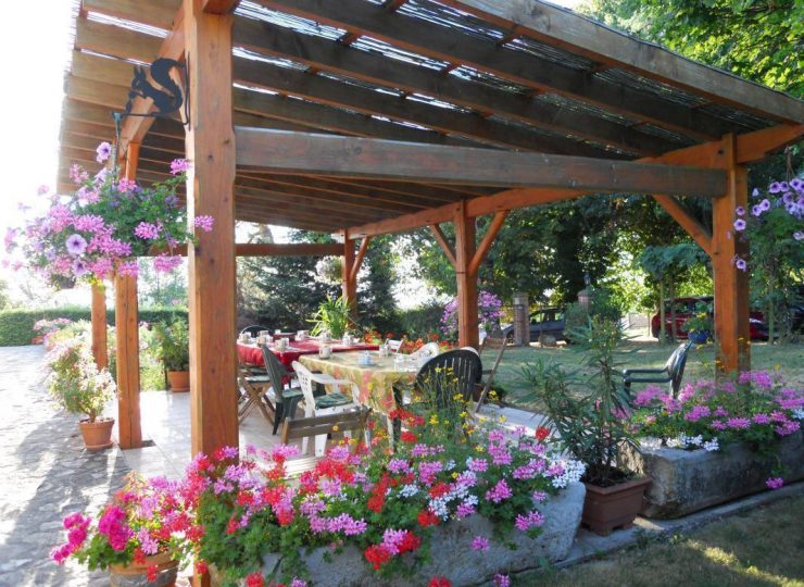 pergola petits déjeuners