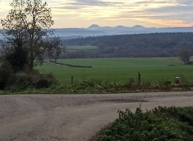 Vue sur la chaine des puys pendant les balades